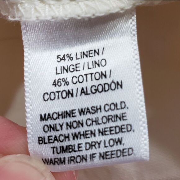 🔹️Loft Cream Linen Blend Zippered Utility Jacket w/Pockets Petite XSmall - Picture 9 of 10